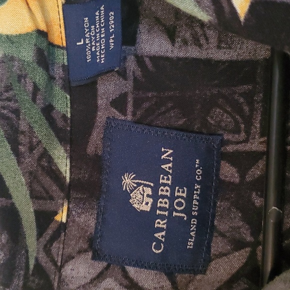 Caribbean Joe button down size large - Picture 2 of 5